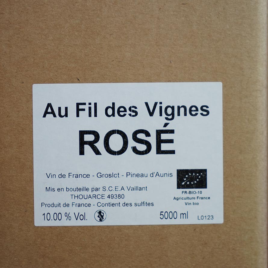 BIB Au Fil des Vignes Rosé 5L - Les Grandes Vignes