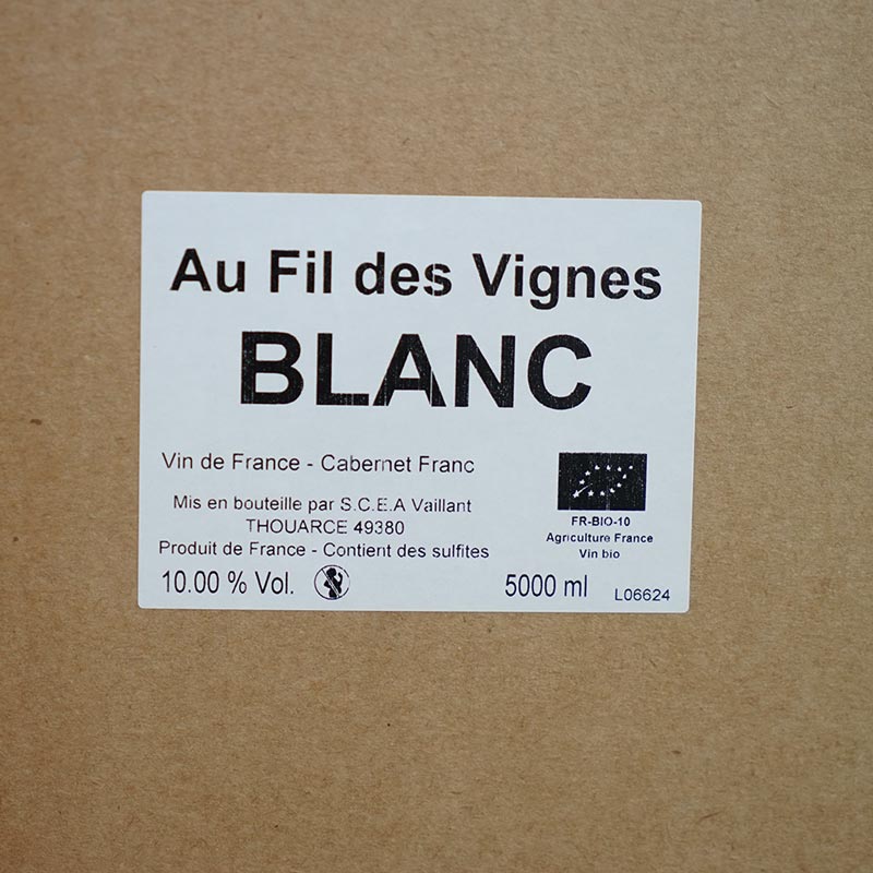 BIB Au Fil des Vignes Blanc 5L - Les Grandes Vignes