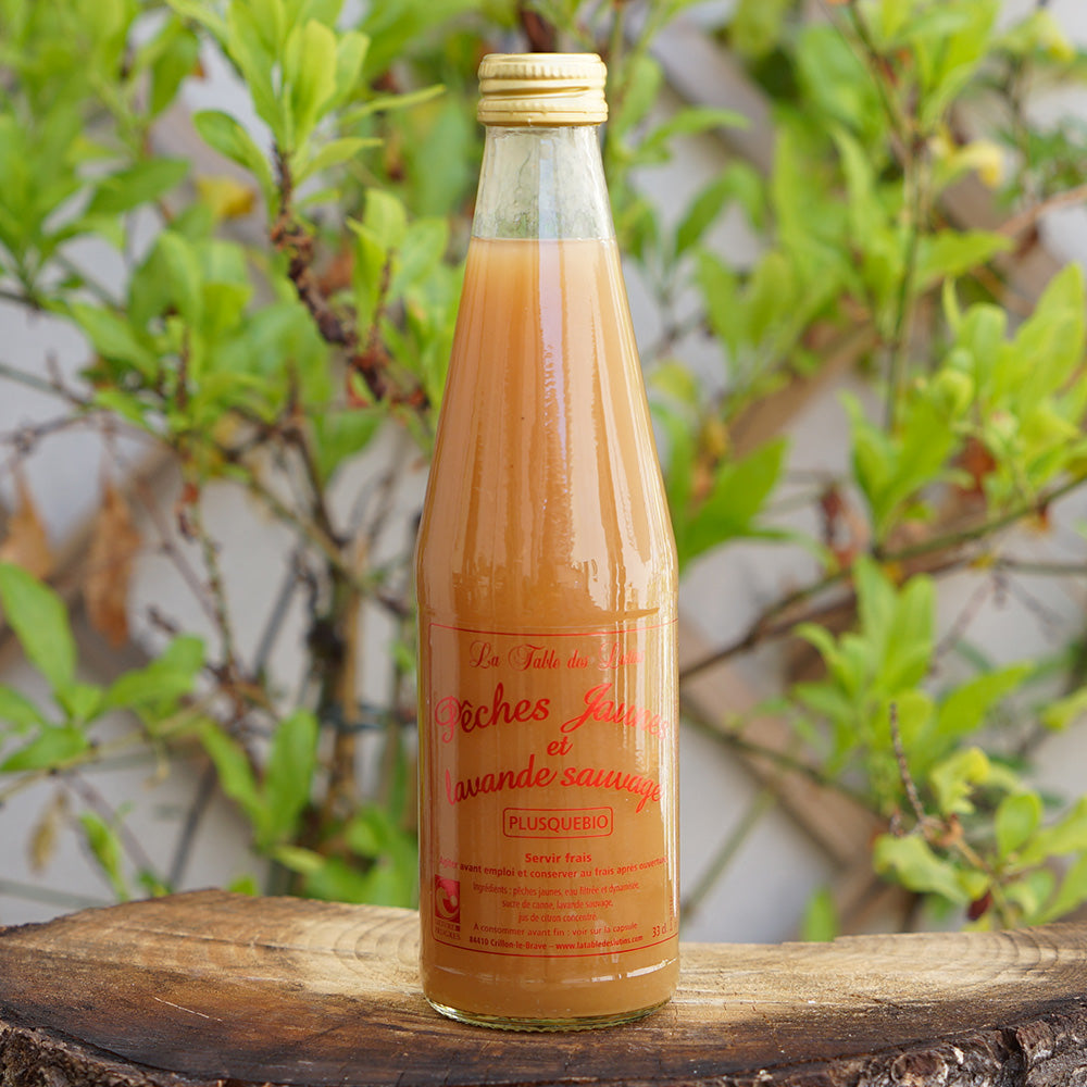 Pêche Jaune & Lavande Sauvage 33cL - La Table des Lutins
