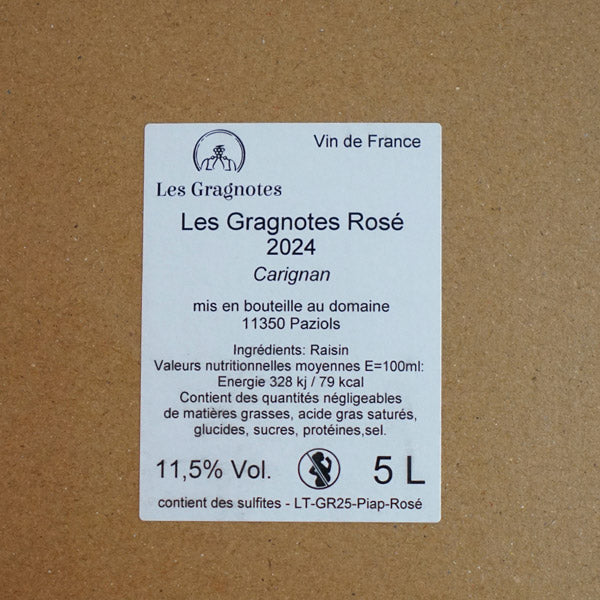 BIB Rosé 5L - Les Gragnotes